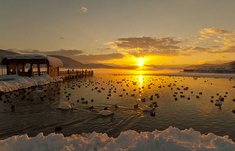 Woerthersee Sonnenuntergang in Klagenfurt