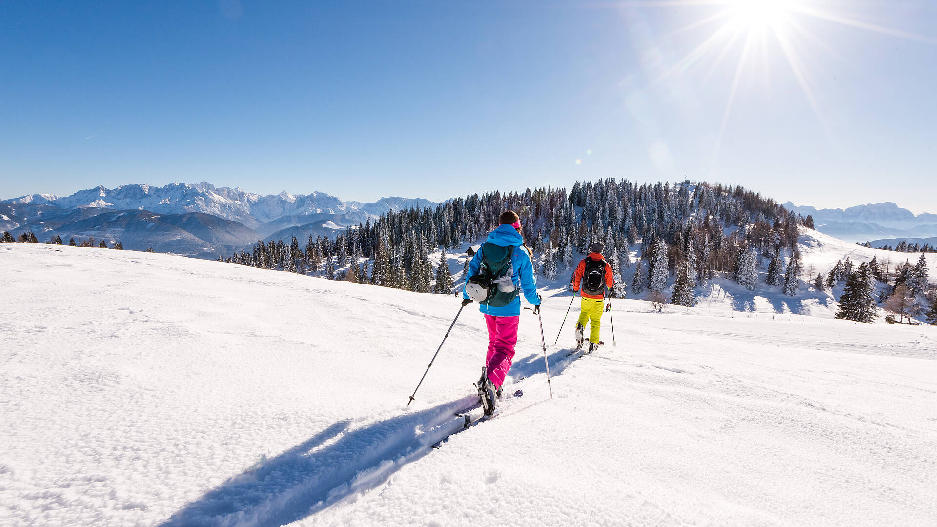 <p>Skitouren in Kärnten, Naturpark Dobratsch</p>