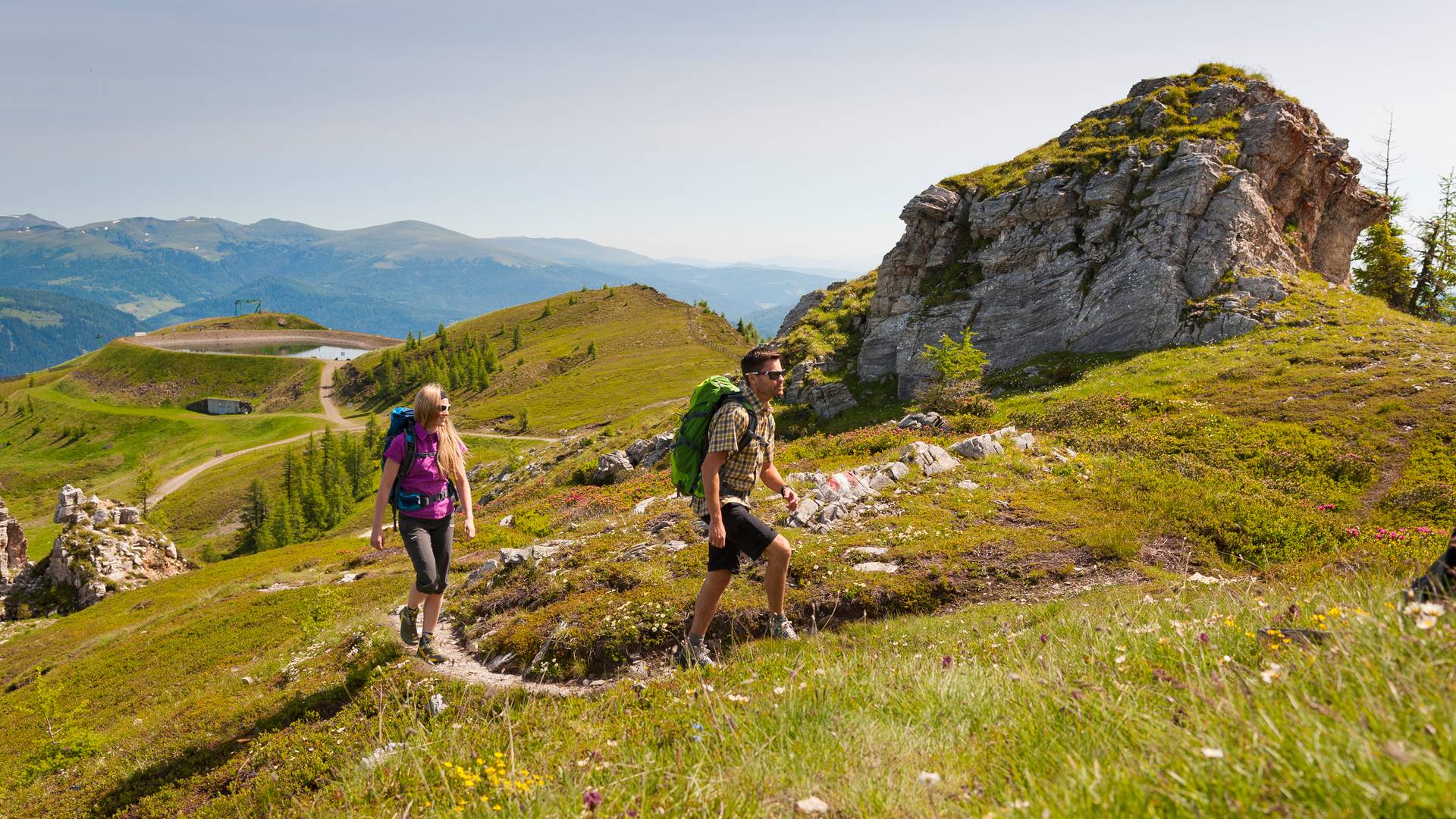 <p>Alpe Adria Trail, in den Nockbergen</p>