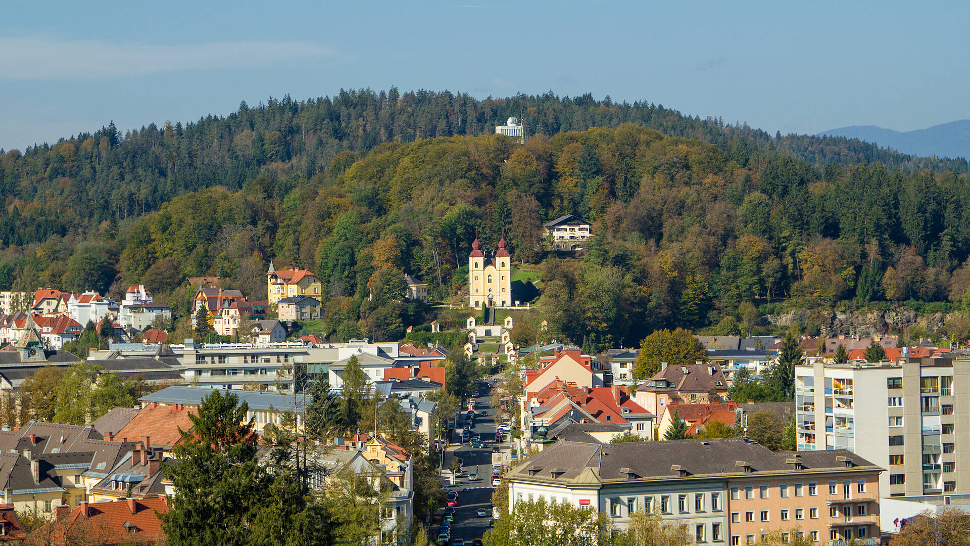 Klagenfurt Kreuzbergl mit Kreuzberglkirche