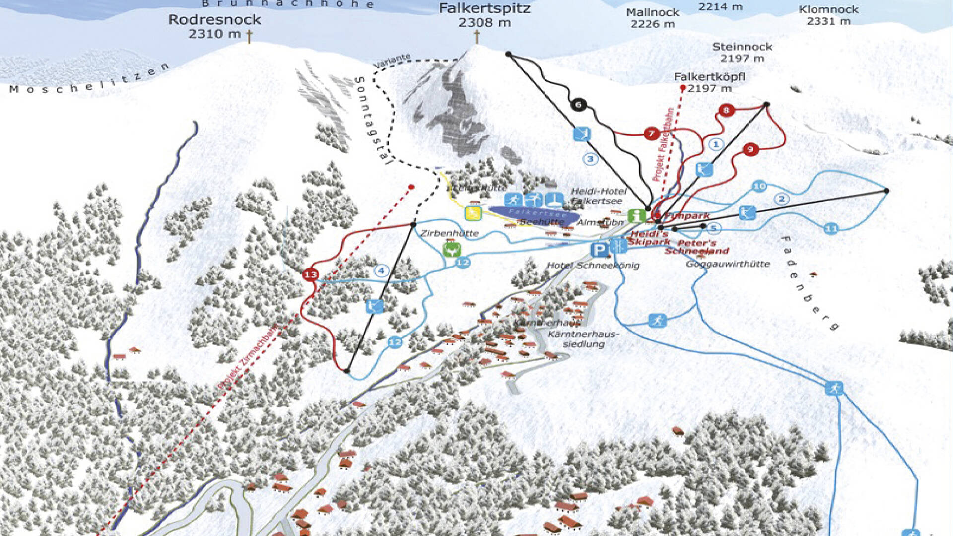 Skigebiete 2017 2018 Panoramakarten 14 HeidiAlmFalkert