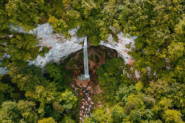 Wildensteiner Wasserfall Luftbild