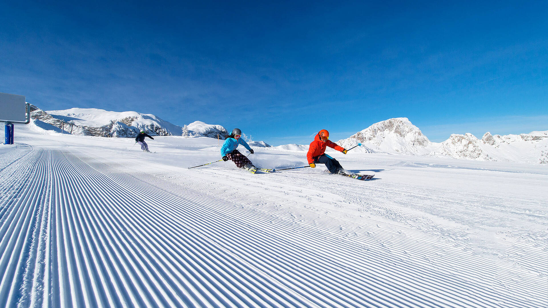 Sportliches Skifahren am Nassfeld