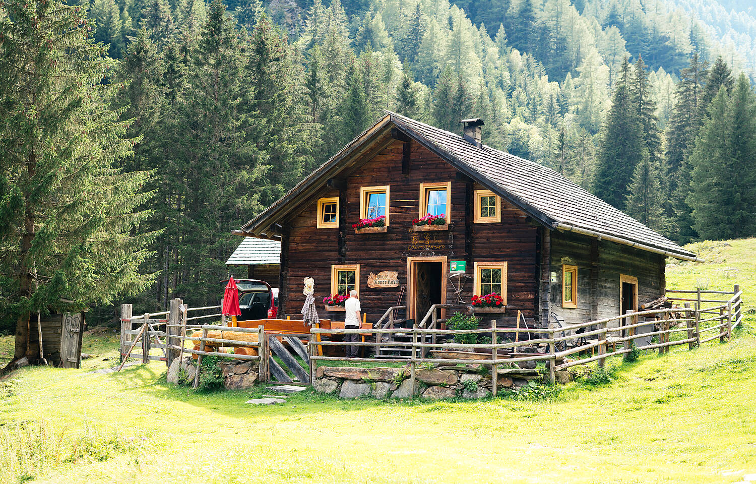 Huette Suntinger Roner Kasa Urlaub am Bauernhof