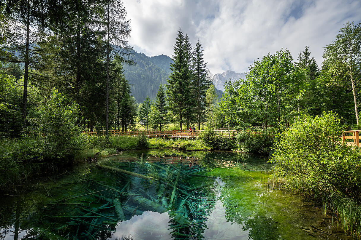 Blick auf das Meerauge beim Slow Trail Meerauge